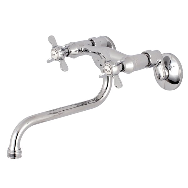 KS115C Essex Two Handle Wall Mount Bathroom Faucet, Polished Chrome